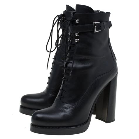 prada high heels|Prada block heel combat boots.